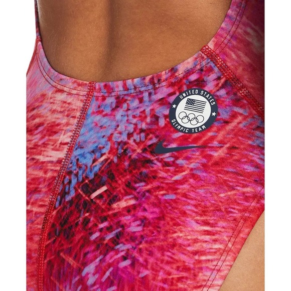 SHIPS TODAY! 🎁NIKE SWIM OLYMPIC COLLECTION WOMENS RACERBACK ONE PIECE SWIMSUIT - Picture 4 of 5